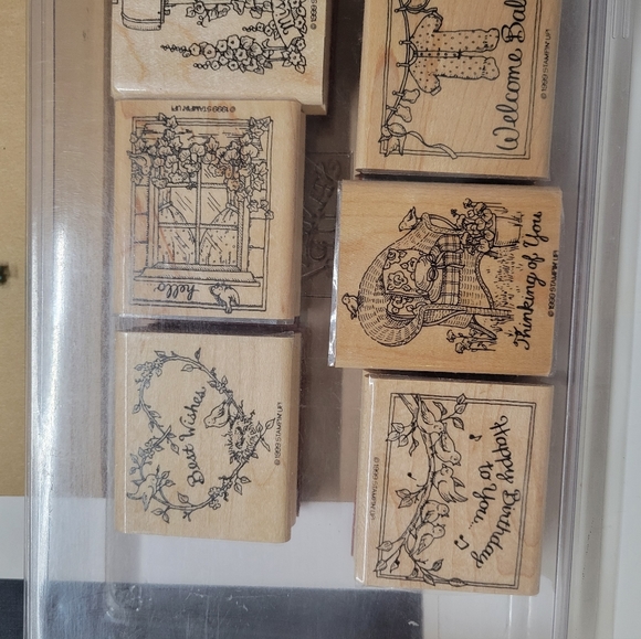 Stampin Up Feathered Friends Wooden Block Rubber Stamp Set - Picture 5 of 7